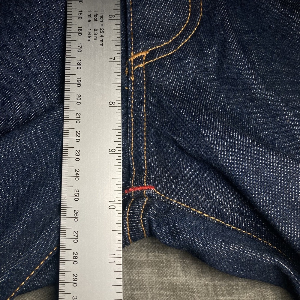 Gustin Jeans Mens Small 31x33 #172 Cone Mills Selvedge Denim Button Fly Indigo - Picture 6 of 8